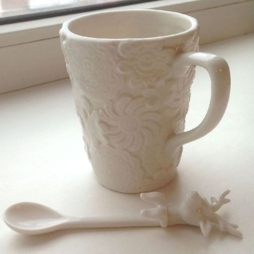 Кружка с ложкой Олень Кружка с ложкой Олень