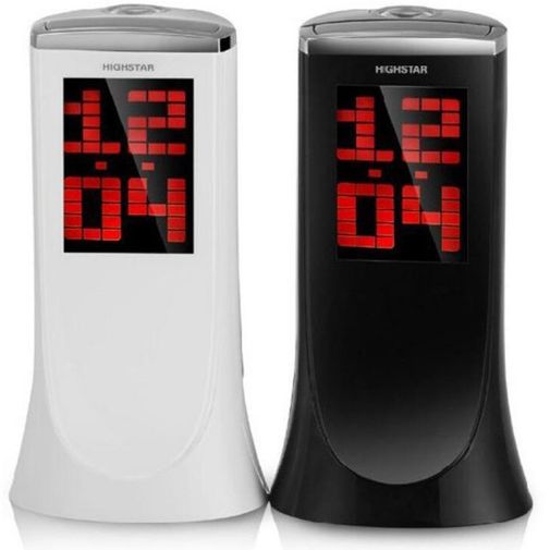 Будильник с поворотным проектором времени на 180°