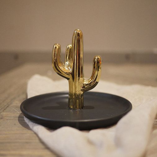 Подставка для украшений Кактус (Золотистый)