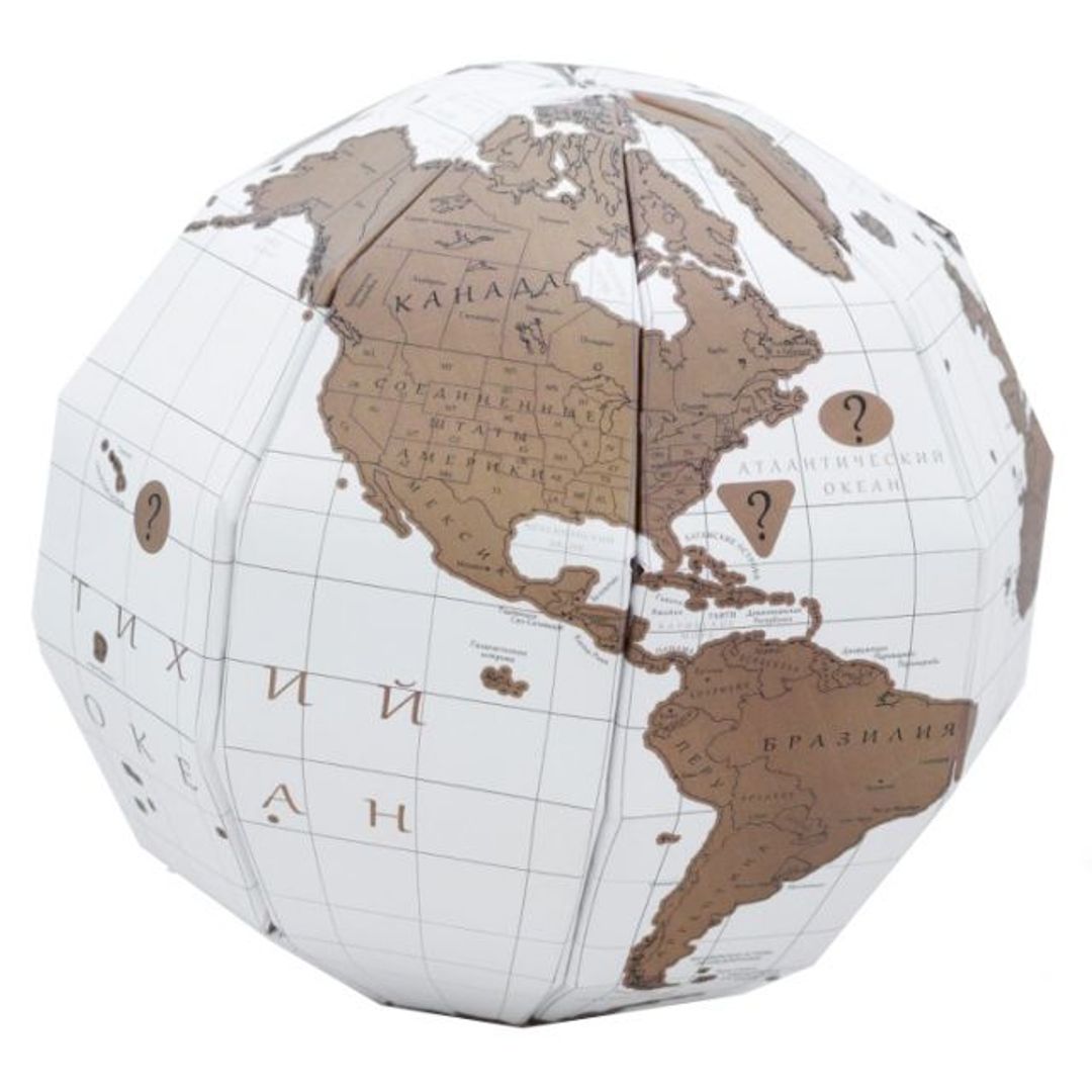 Скретч-глобус True World (на русском)