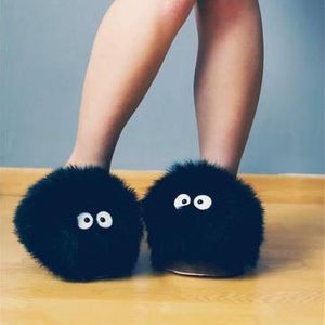 Тапочки Черные Чернушки из мультфильма Тоторо