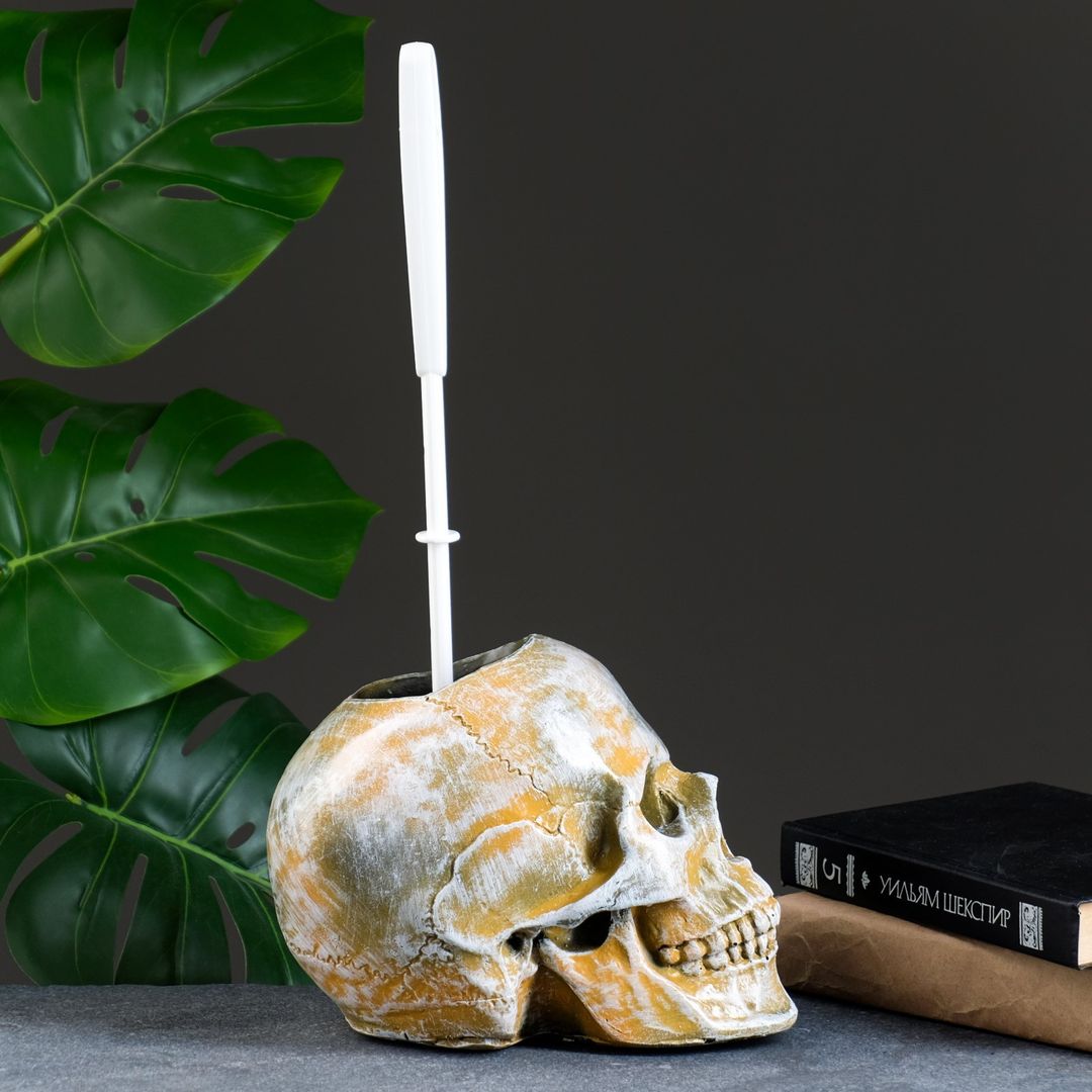 Ёршик для туалета Череп