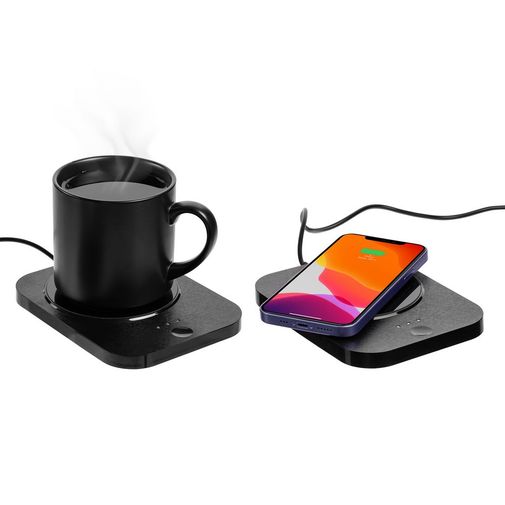 Кружка с подогревом и беспроводной зарядкой Dual Base Plus (Черная) Кружка с подогревом и беспроводной зарядкой Dual Base Plus (Черная)