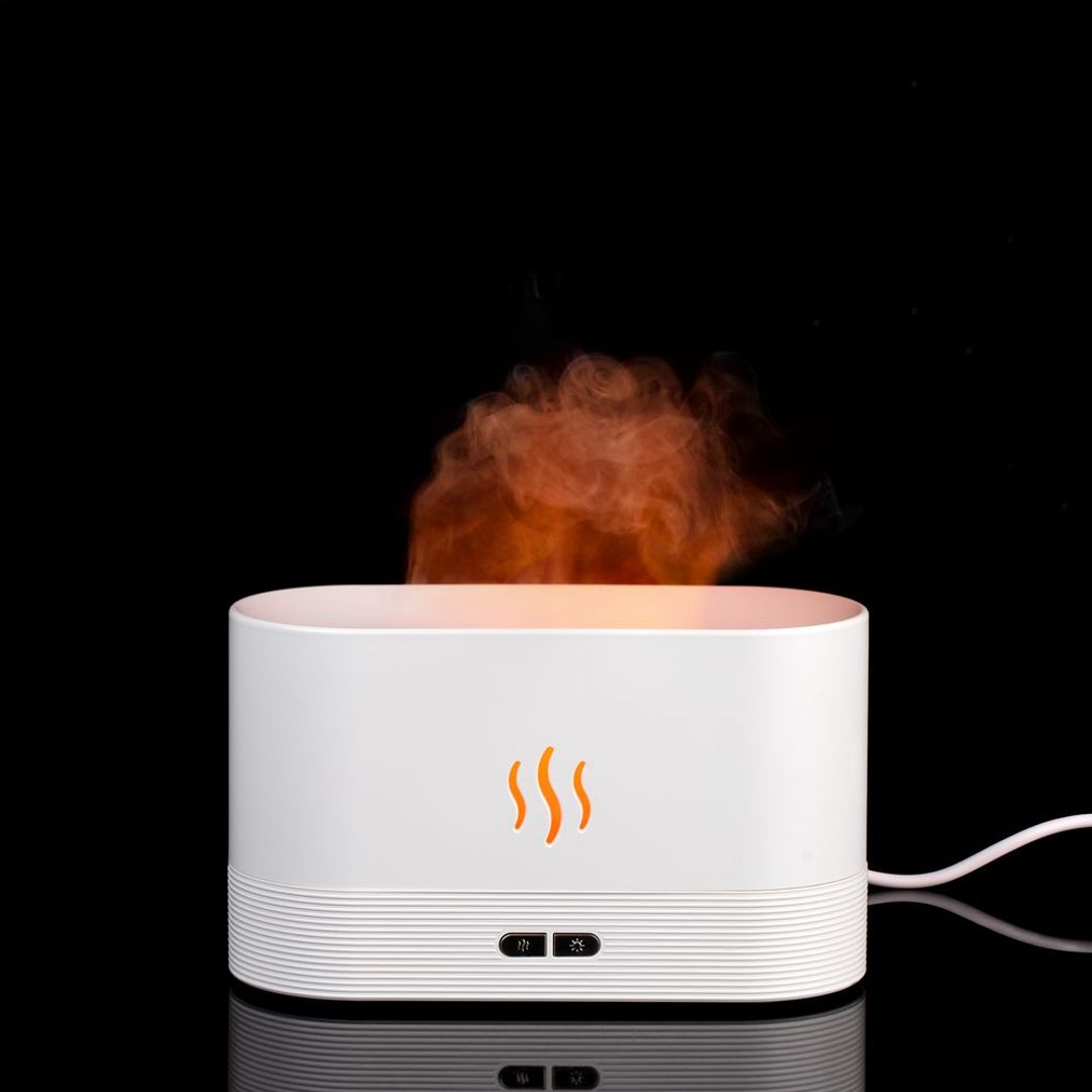 Увлажнитель-ароматизатор с имитацией пламени Fuego ver.2 (белый)