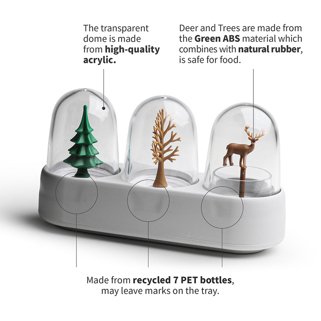 Набор для соли, перца, зубочисток с подставкой Forest Ecology Набор для соли, перца, зубочисток с подставкой Forest Ecology