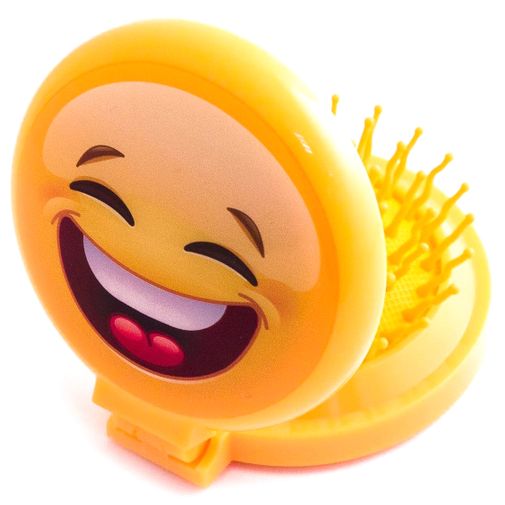 Зеркальце с расческой Emoji (складное) (Улыбающийся) Зеркальце с расческой Emoji (складное) (Улыбающийся)