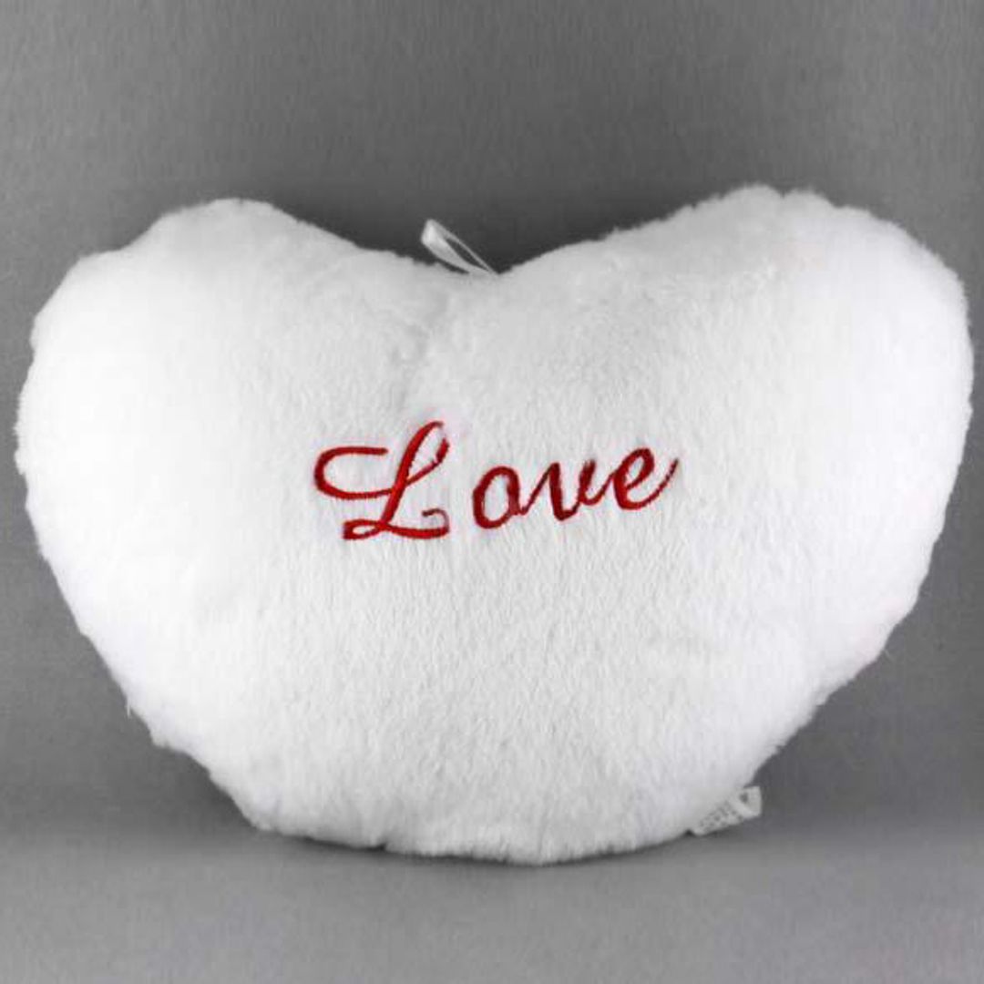 Светящаяся подушка Сердечко (Белая) Без подсветки