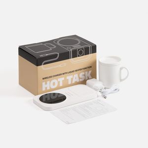 Беспроводное зарядное устройство с подогревом кружки Hot Task (Белая)