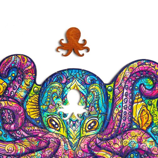 Деревянный пазл Puzzlewood Тихоокеанский осьминог