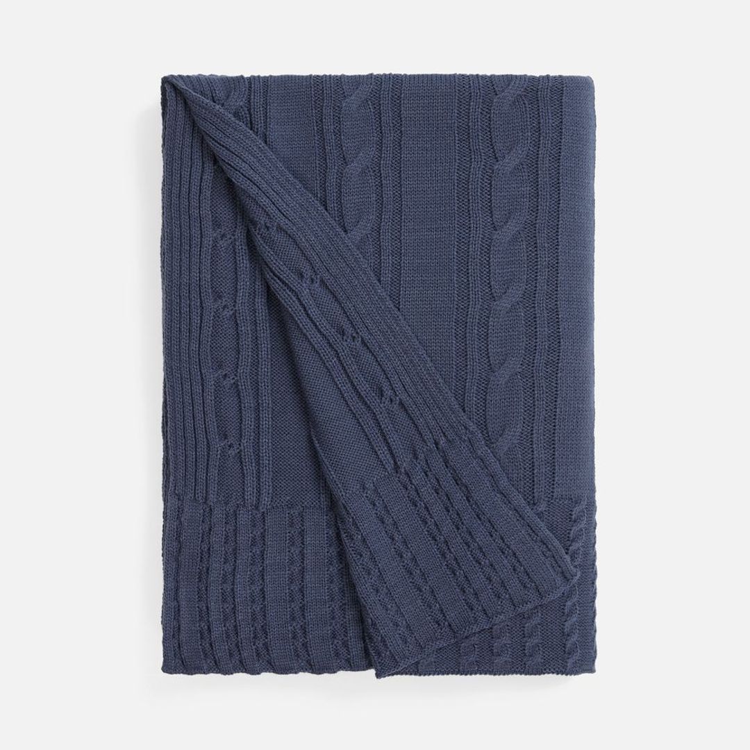 Плед Remitt (серо-синий (сланец))