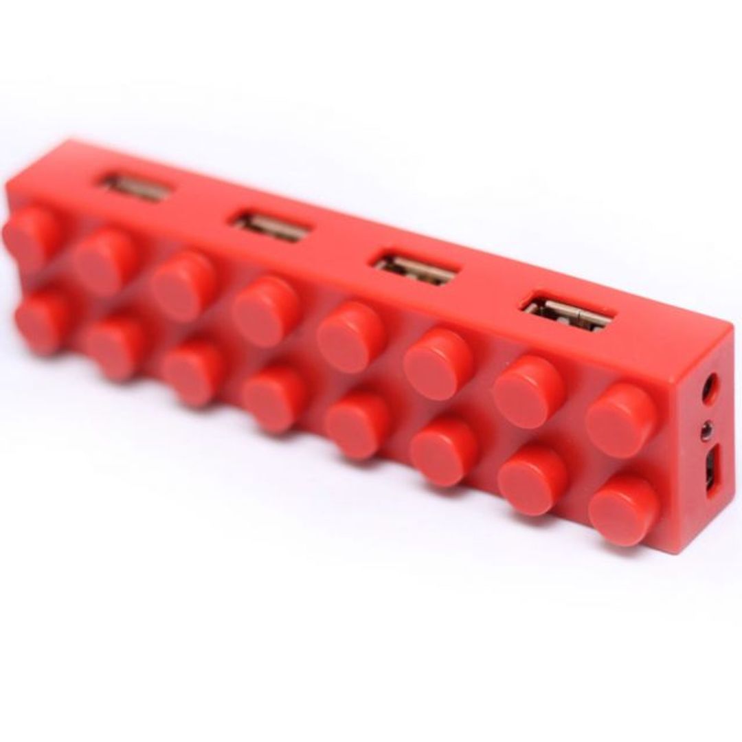 USB Хаб Лего (Красный)