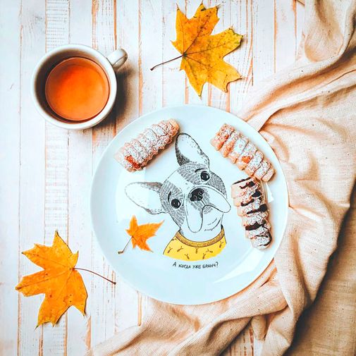 Тарелка Французский бульдог А когда бранч? Тарелка Французский бульдог А когда бранч?
