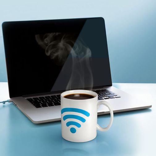 Термокружка Wi-Fi Hot Spot С горячим напитком внутри