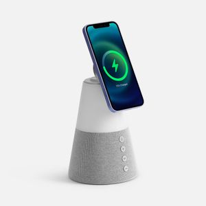 Bluetooth-колонка с беспроводной зарядкой и подсветкой Cone Sonance (серый)