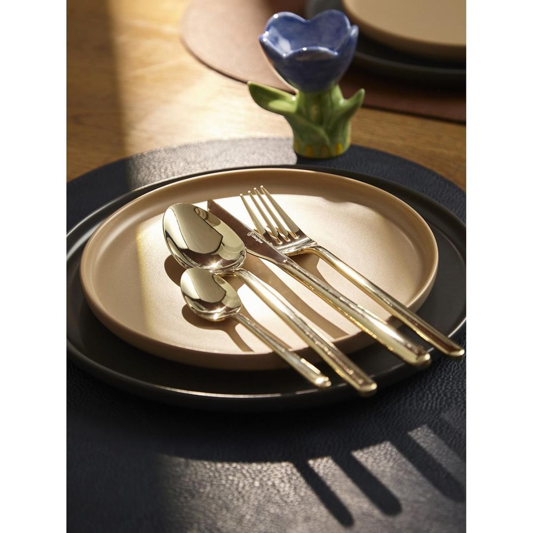 Набор столовых приборов Pure, золотистые глянцевые, 24 пред.