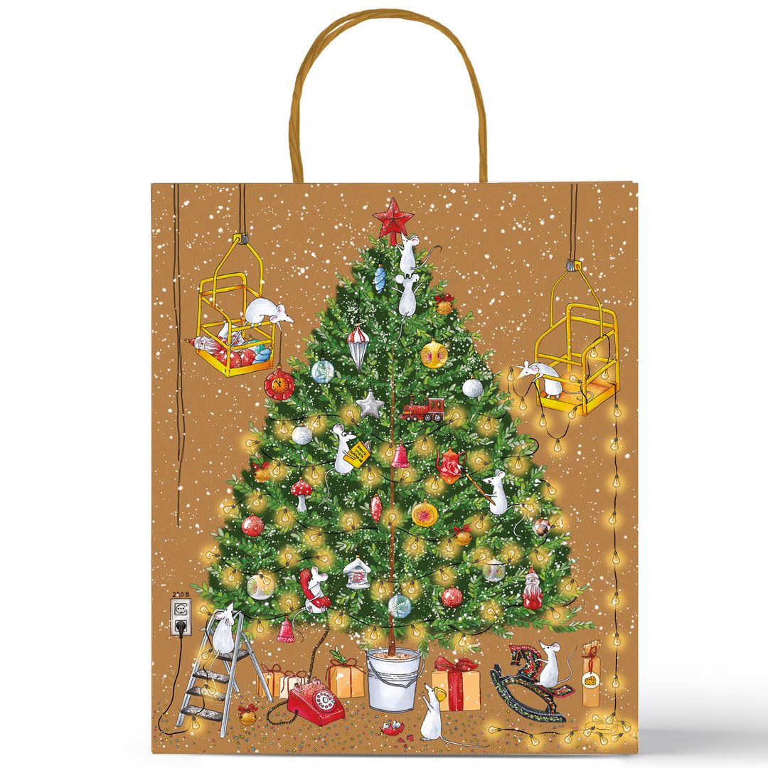 Подарочный пакет Новогодние мыши Подарочный пакет Новогодние мыши