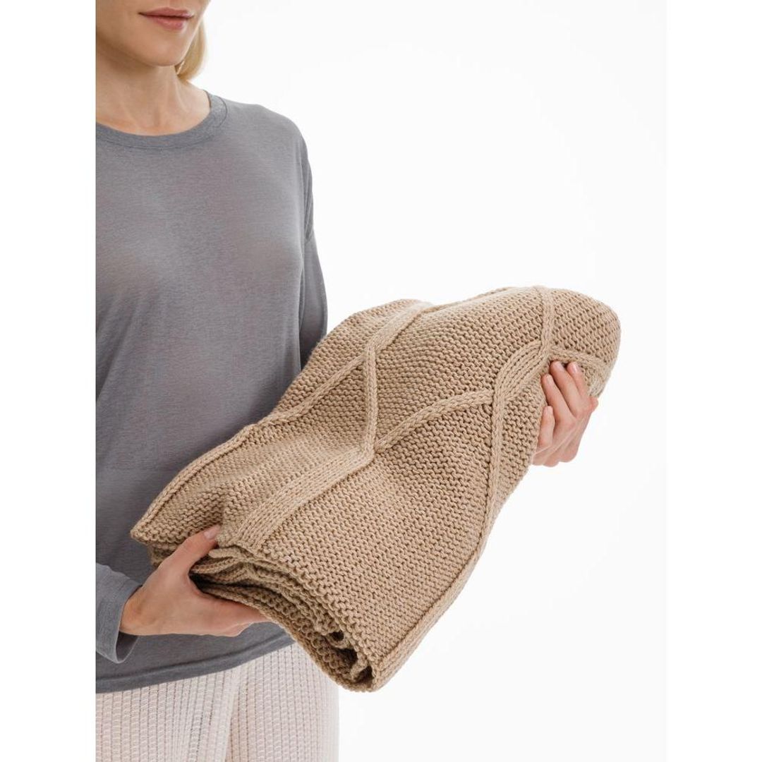 Плед Curve Verve (бежевый меланж) Плед Curve Verve (бежевый меланж)