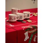 Набор из четырех кружек Knitted tale из коллекции New Year Essential, 380 мл