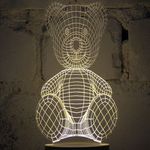 3D Лампа Медведь