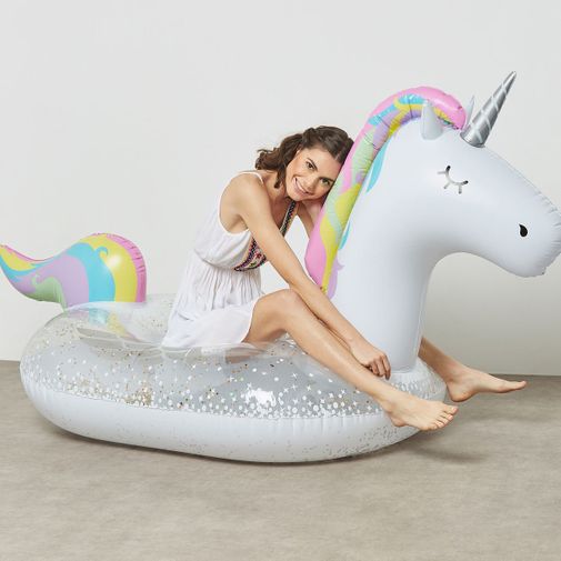 Надувной круг Unicorn Glitter