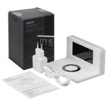 Часы настольные с беспроводным зарядным устройством Pitstop (белый)