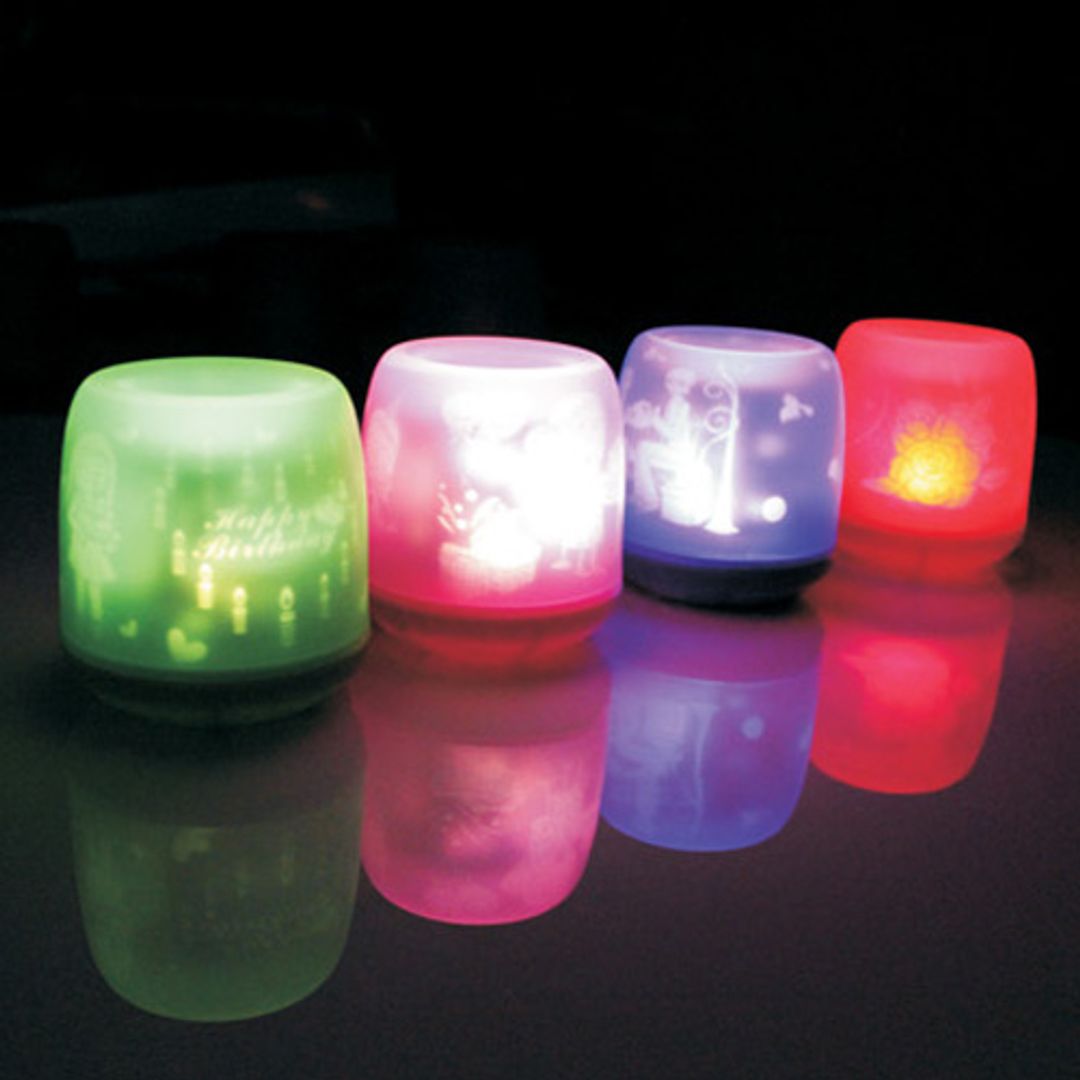 Электронная свеча (Салатовая, розовая, фиолетовая, красная)