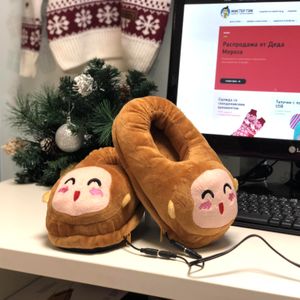 Тапочки с подогревом от USB Обезьянки Тапочки с подогревом от USB Обезьянки