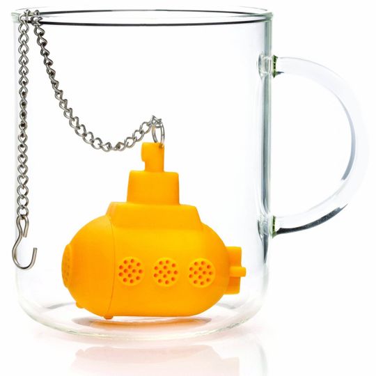 Заварник для чая Подводная лодка (Желтый) В пустой кружке