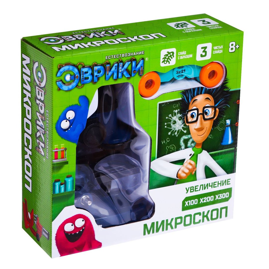 Микроскоп Юный исследователь с биноклем (7 предметов)