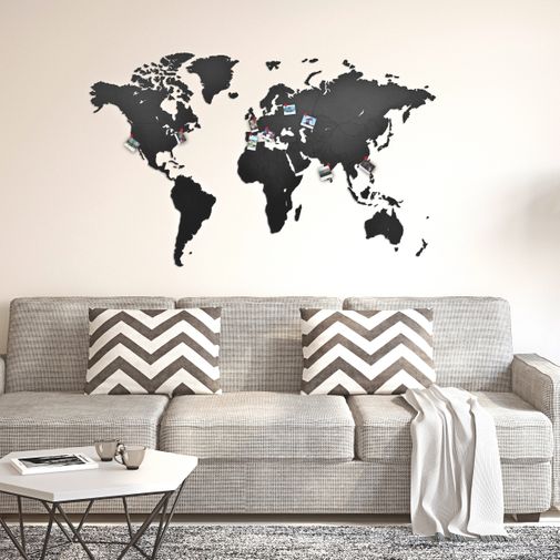 Декоративная Карта мира Wall Decoration Black XXL