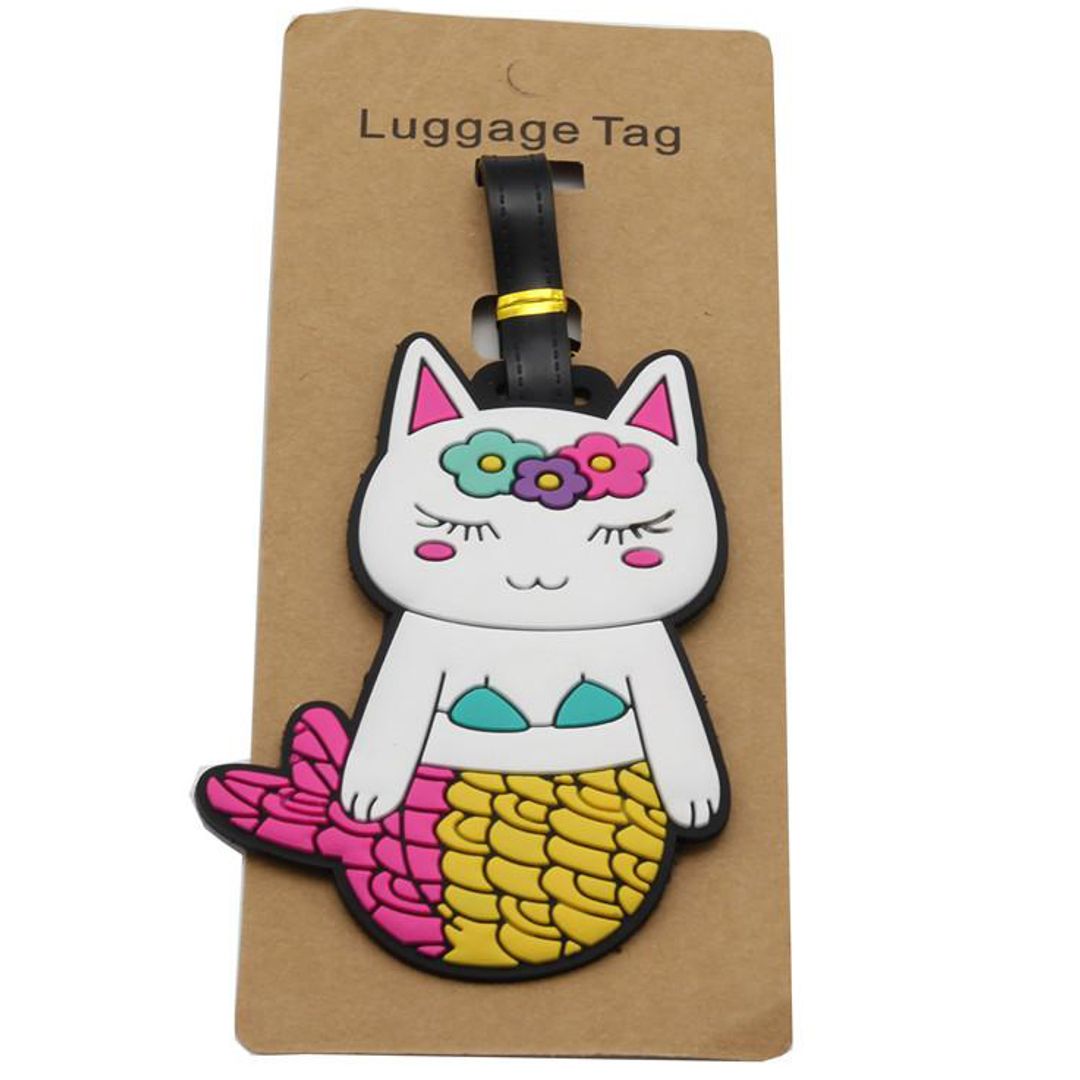 Бирка для багажа Кот-русалка