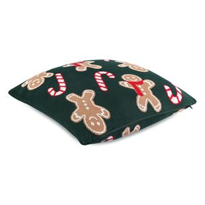 Подушка вязаная с новогодним рисунком Gingerman из коллекции New Year Essential, 45x45 см