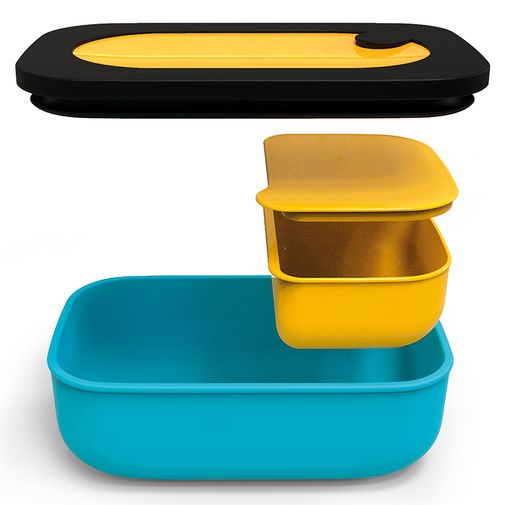 Ланч-бокc On The Go желтый-синий (900 мл) Ланч-бокc On The Go желтый-синий (900 мл)