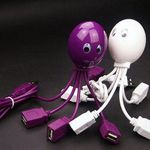 USB Хаб Осьминог (Белый и фиолетовый)