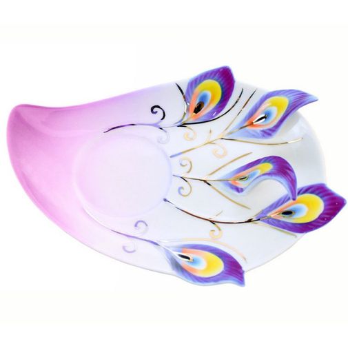 Кружка с блюдцем и ложкой Жар-птица (Фиолетовая) Блюдце Кружка с блюдцем и ложкой Жар-птица (Фиолетовая) Блюдце