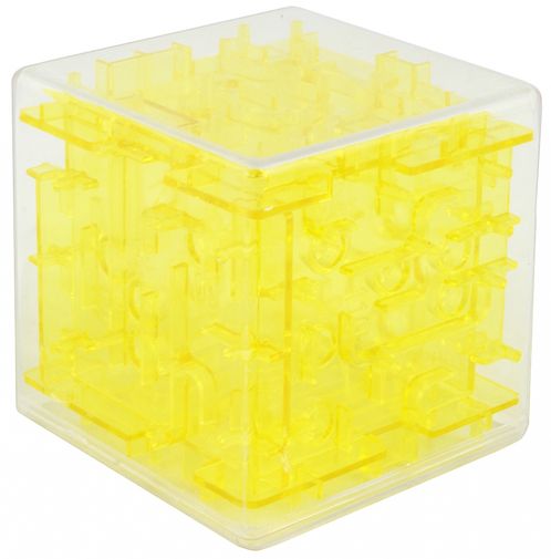 Головоломка Лабиринт Куб (Желтый)