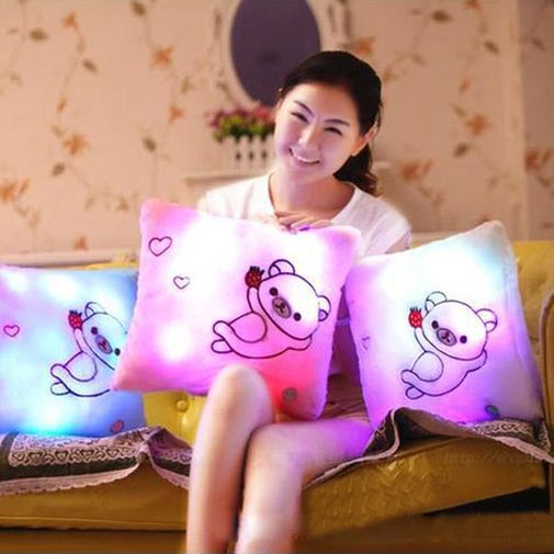 Светящаяся подушка Мишка В жизни