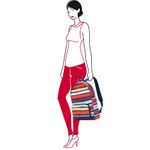 Рюкзак складной Mini maxi artist stripes