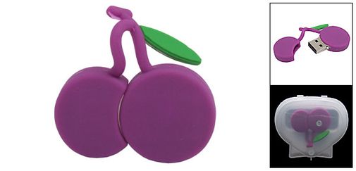 Флешка Две вишенки Фиолетовые 2 Гб Флешка Две вишенки Фиолетовые 2 Гб