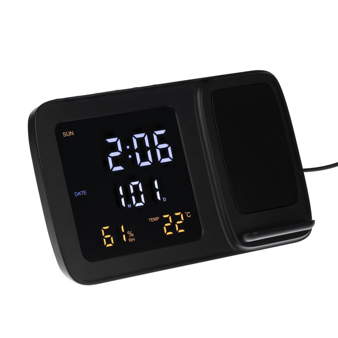 Станция беспроводной зарядки с часами и календарем Novem