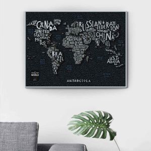 Скретч-карта мира Travel Map Letters World (на английском)