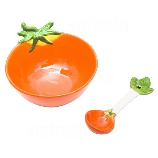 Салатница с ложкой Томат