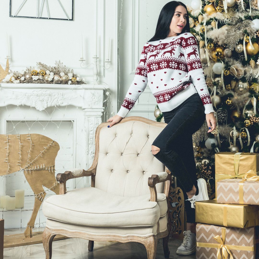 Свитер с оленями Нежность