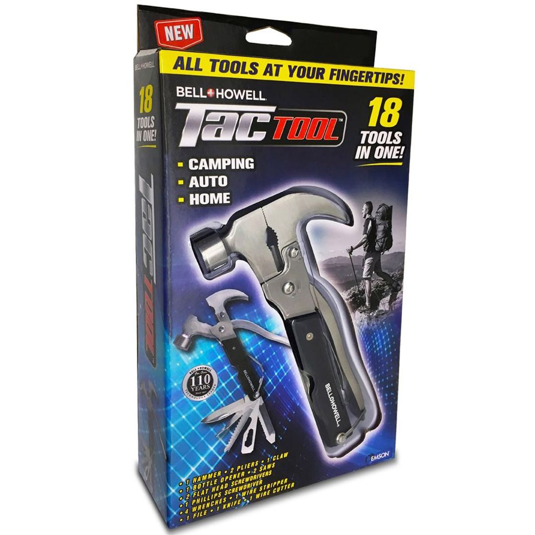 Многофункциональный молоток-гвоздодер Bellhowell Tac Tool 18 в 1 Многофункциональный молоток-гвоздодер Bellhowell Tac Tool 18 в 1