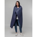 Плед-пончо для пикника SnapCoat (Синий)