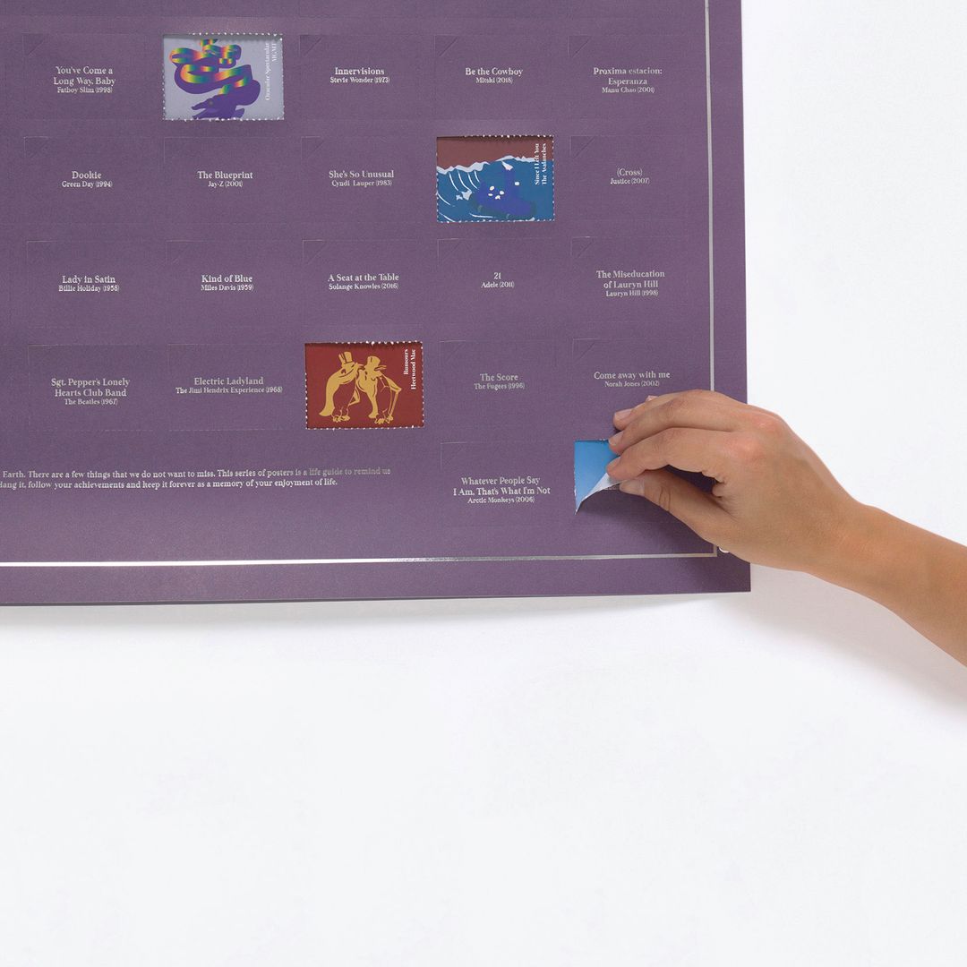 Плакат 100 альбомов, которые ты должен послушать в жизни Плакат 100 альбомов, которые ты должен послушать в жизни