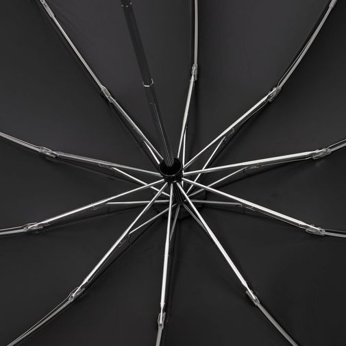 Зонт обратного сложения с ручкой-карабином Foldberry (серый)