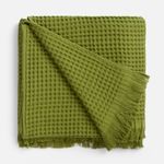 Плед вафельный Elenglect (зеленый)