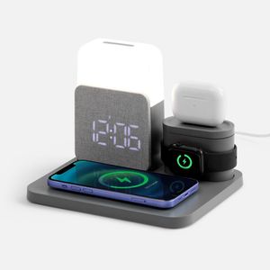 Зарядная станция с часами и подсветкой Large Charge ver.2 (серый) Зарядная станция с часами и подсветкой Large Charge ver.2 (серый)