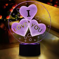 3D Лампа I Love You